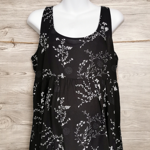LARGE GUILTY, Babydoll, Black & White Floral Tank Dress NWT - Picture 7 of 8